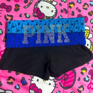 Victoria secret pink rhinestone yoga shorts